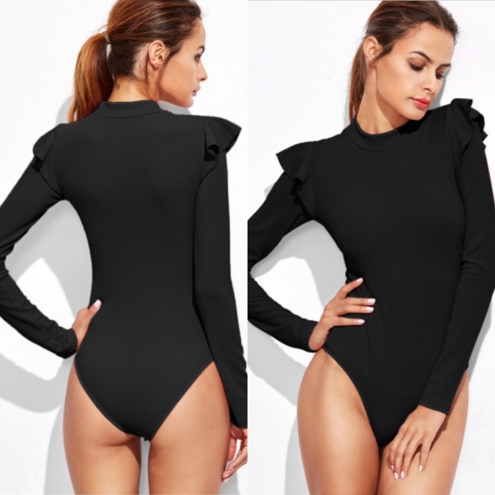 New. Black bodysuit.